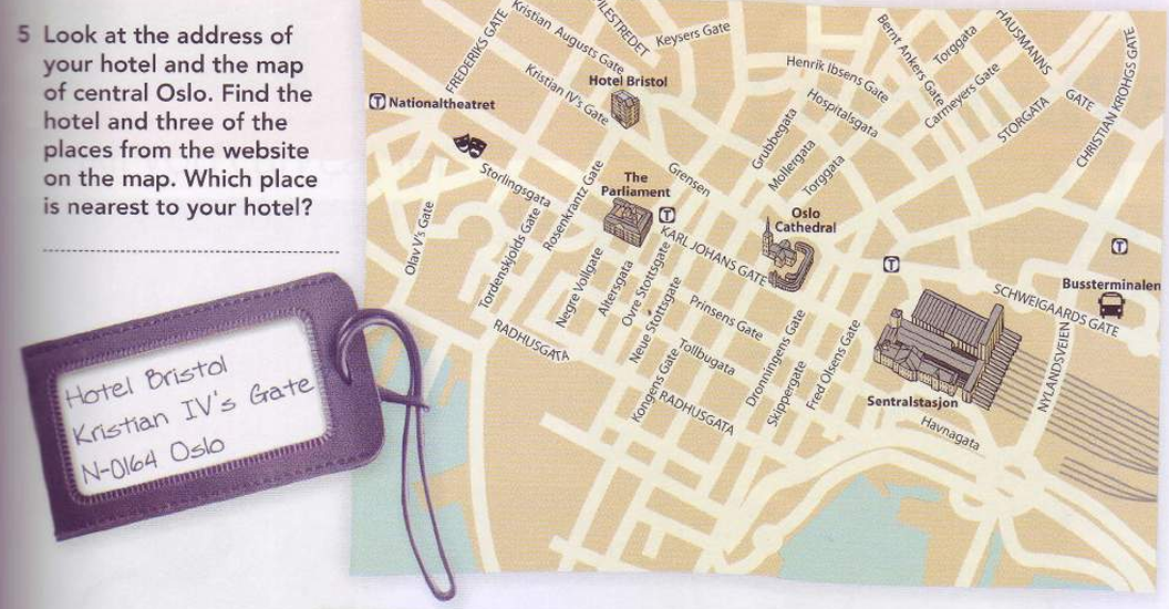 نقشه مرکز شهر اسلو